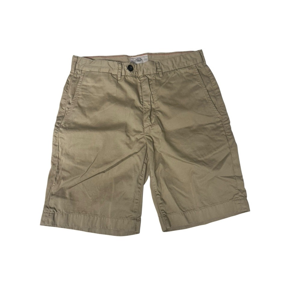 Jack Spade Shorts Mens 30 Khaki Chino Flat Front 100% Cotton Casual Preppy